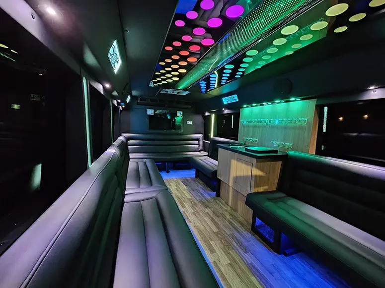 Special Event party bus rental with professional driver included