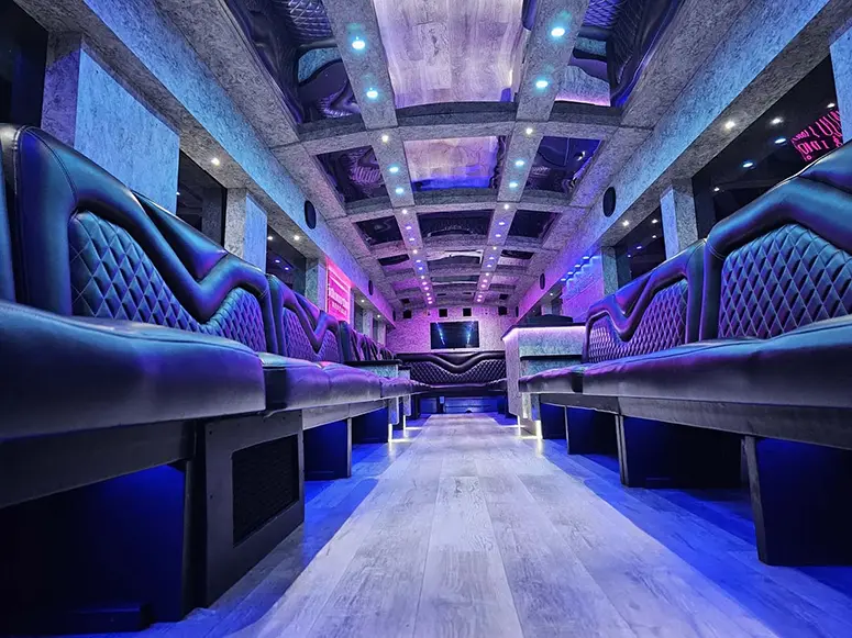 Bachelorette party bus rental with professional driver included